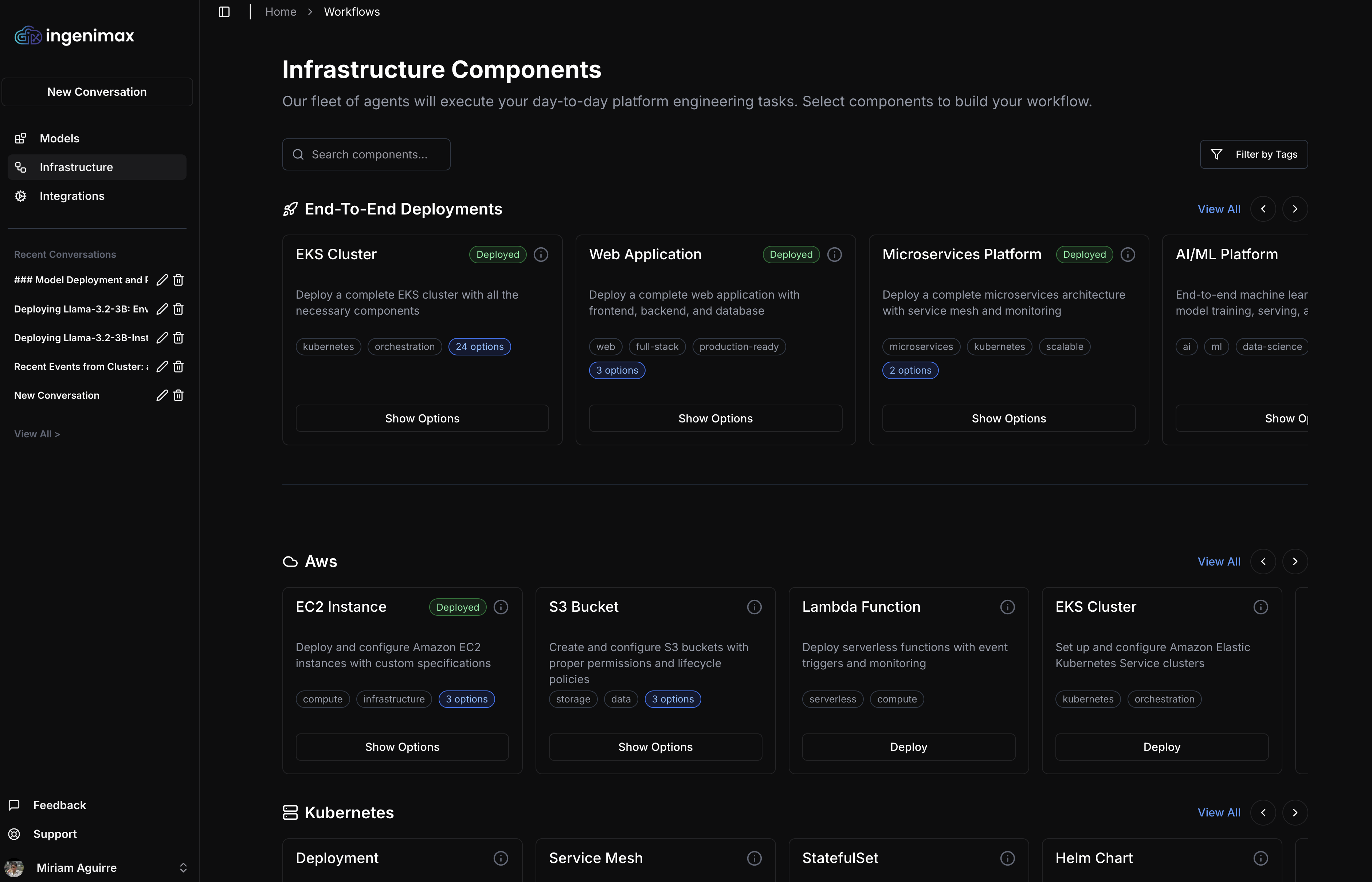 Infrastructure Components Dashboard
